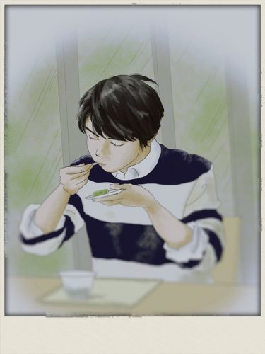 羽生結弦の絵を書くのが楽しい。どんな風に書いても完成すると優しい雰囲気に包まれる