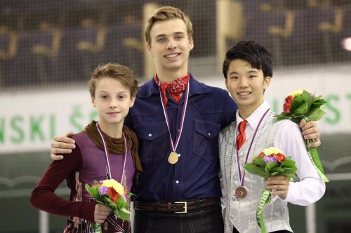 JGPスロベニア2016でアレクセイ・クラスノージョンが世界初の4Loを決め優勝＆友野一希が3位で表彰台に上る
