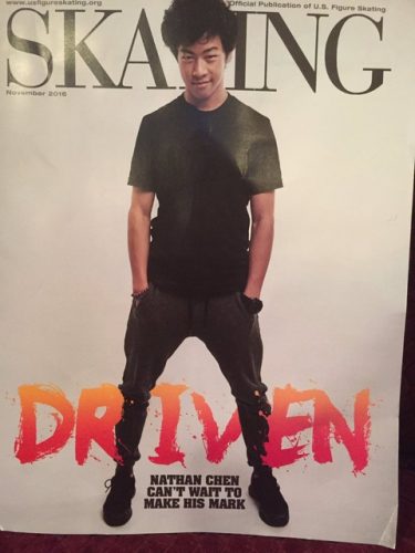 アメリカのスケート雑誌がネイサンチェンを特集。表紙にも選ばれポーズを決める
