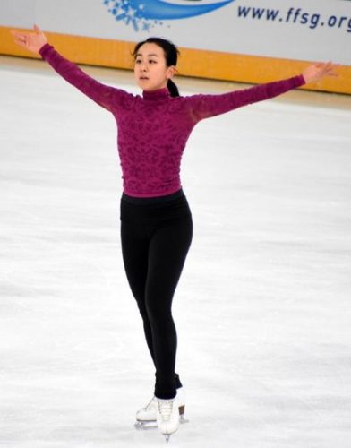 フランス杯の公式練習に参加した浅田真央「いい状態ではない」と明かしジャンプミス目立つ。