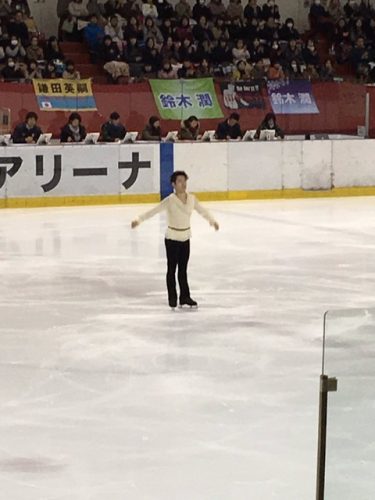 東日本選手権2016に出場した村上大介選手。演技途中に足を怪我し中断するも最後まで滑りきる