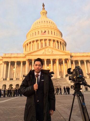 高橋大輔がNEWS ZEROの取材でアメリカへ。トランプ大統領就任式を取材したのかな？