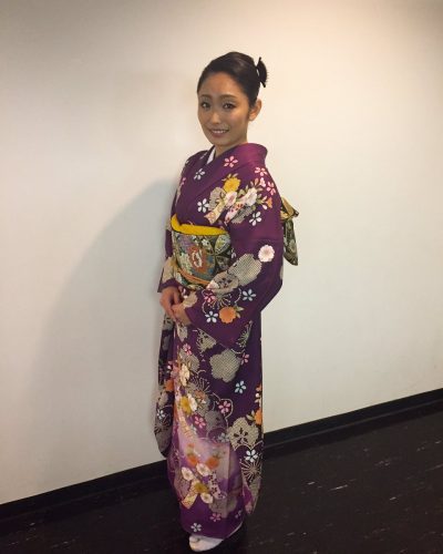 安藤美姫が増上寺さんの節分豆まきに参加。しっとりとした麗しい着物姿を披露