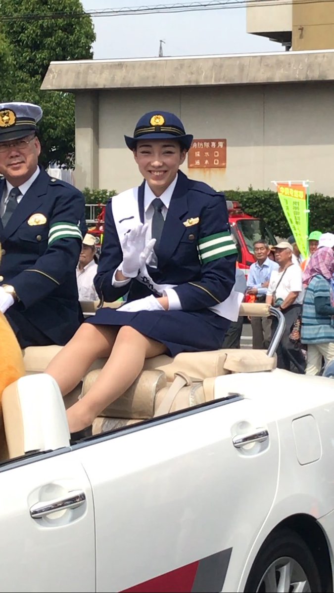 本郷理華選手が地元名古屋で一日警察署長としてパレードに参加