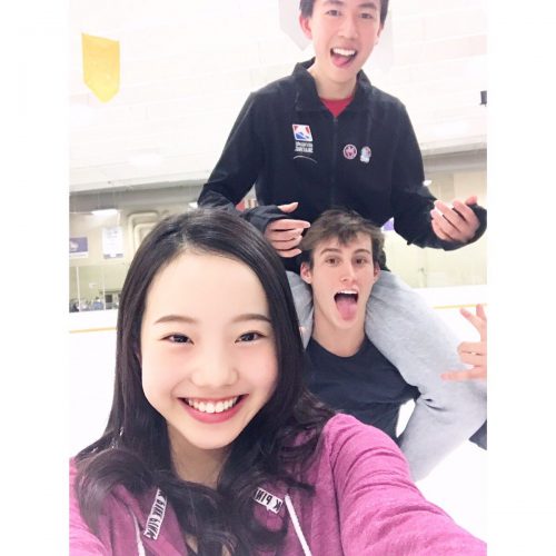 アメリカでもモテモテの本田真凜ちゃん。近くにいる男性は自然と笑顔に