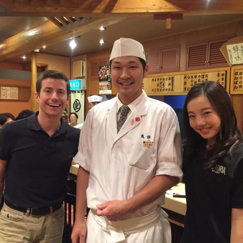 本田真凜がジェフリー・バトルとお寿司屋さんで打ち上げに参加