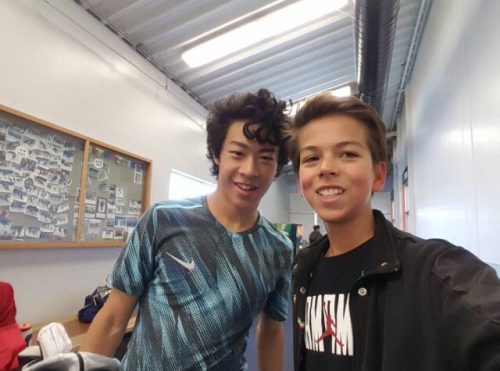 ネイサン・チェンの髪型が凄い事になってる。いつも以上にクルクルパーマでインパクトが強い