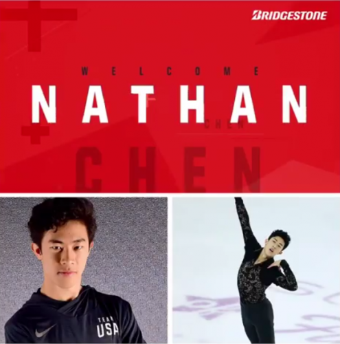 ブリヂストンがネイサン・チェンのスポンサーに決定。五輪シーズンに本格的に支援