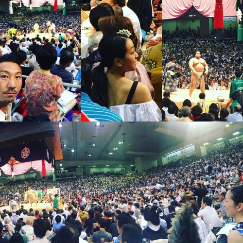 相撲観戦中の浅田真央ちゃんを後ろからの撮影に成功。肩を出した背中がセクシー