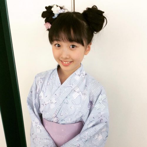 本田望結ちゃんが可愛い浴衣姿を披露。ミッキーマウスの髪型で可愛さ倍増