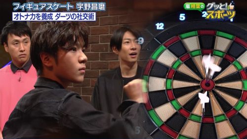 神番組。グッと！スポーツに宇野昌磨選手が出演。マジックや特技のダーツもカッコ良く決めスター性抜群