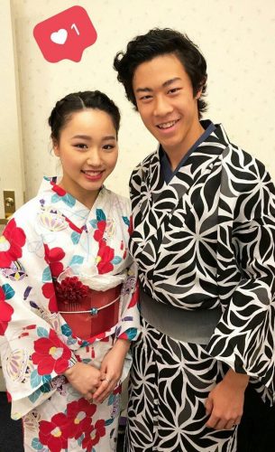 ネイサン・チェンと樋口新葉が浴衣姿を披露。二人ともお似合いで可愛らしい