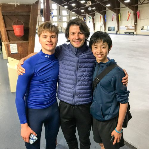 ステファン・ランビエールがラトデニ・島田高志郎君と一緒にクリケットにいることが判明