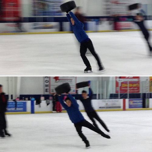 宇野昌磨選手がシカゴ合宿でタイヤを持ち上げながらスケーティングするトレーニングがかなりきつそう