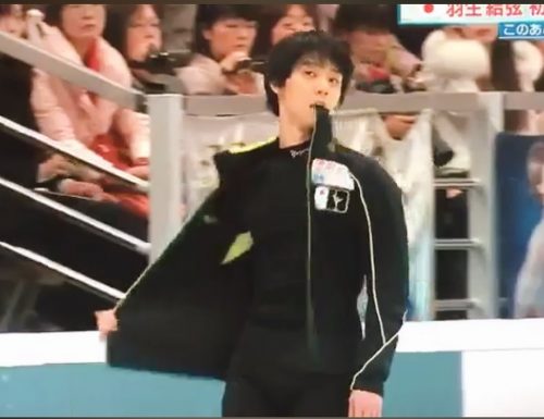 これぞ「羽生脱ぎ？」羽生結弦が口でくわえながらジャージを脱ぐ姿がセクシーすぎると話題に