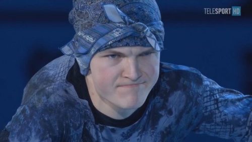 ＧＰファイナル進出決定したミハイル・コリャダ選手がエキシビション演技を披露。個性あるプログラムで観客を楽しませる