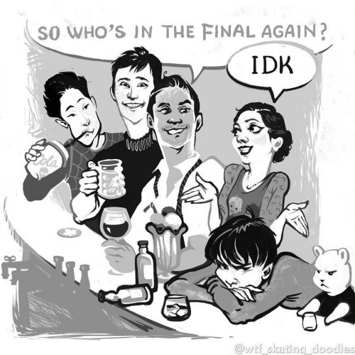 海外のフィギュアファンが描いた各選手達のイラストが独特で斬新