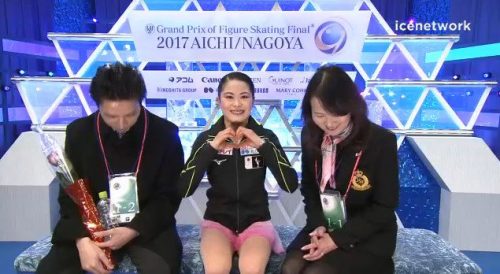 GPファイナル2017。女子SP宮原知子が今季自己最高点で３位発進。樋口新葉は５位　
