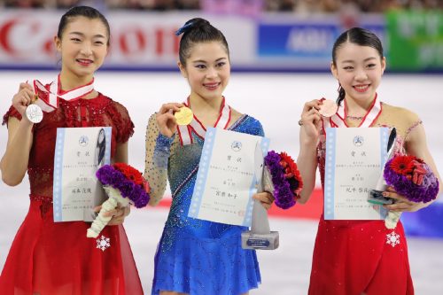 全日本選手権2017。宮原知子が逆転優勝し４連覇。平昌五輪代表決定。２位は坂本花織。