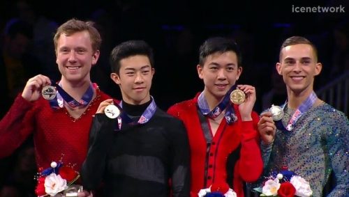 全米選手権2017。男子FS結果ネイサン・チェンが315点超え連覇で初五輪当確！2位はロス・マイナー、3位はヴィンセント・ジョウ