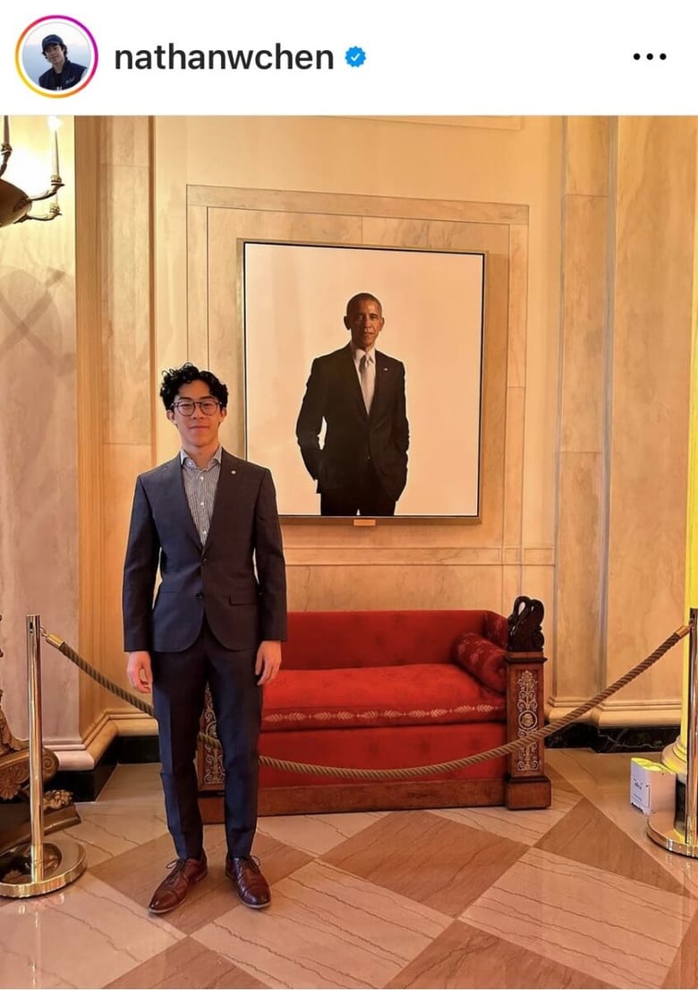 ネーサン・チェン、超一流アスリートの普通じゃないオフショット公開　ホワイトハウスで春節パーティー